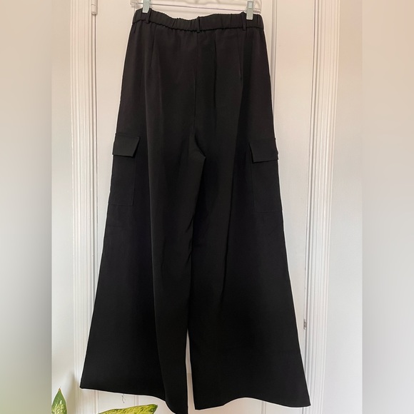 ❌SOLD High Waisted Wide Leg Cargo Pants Baggy Casual Work Pants - Picture 9 of 11